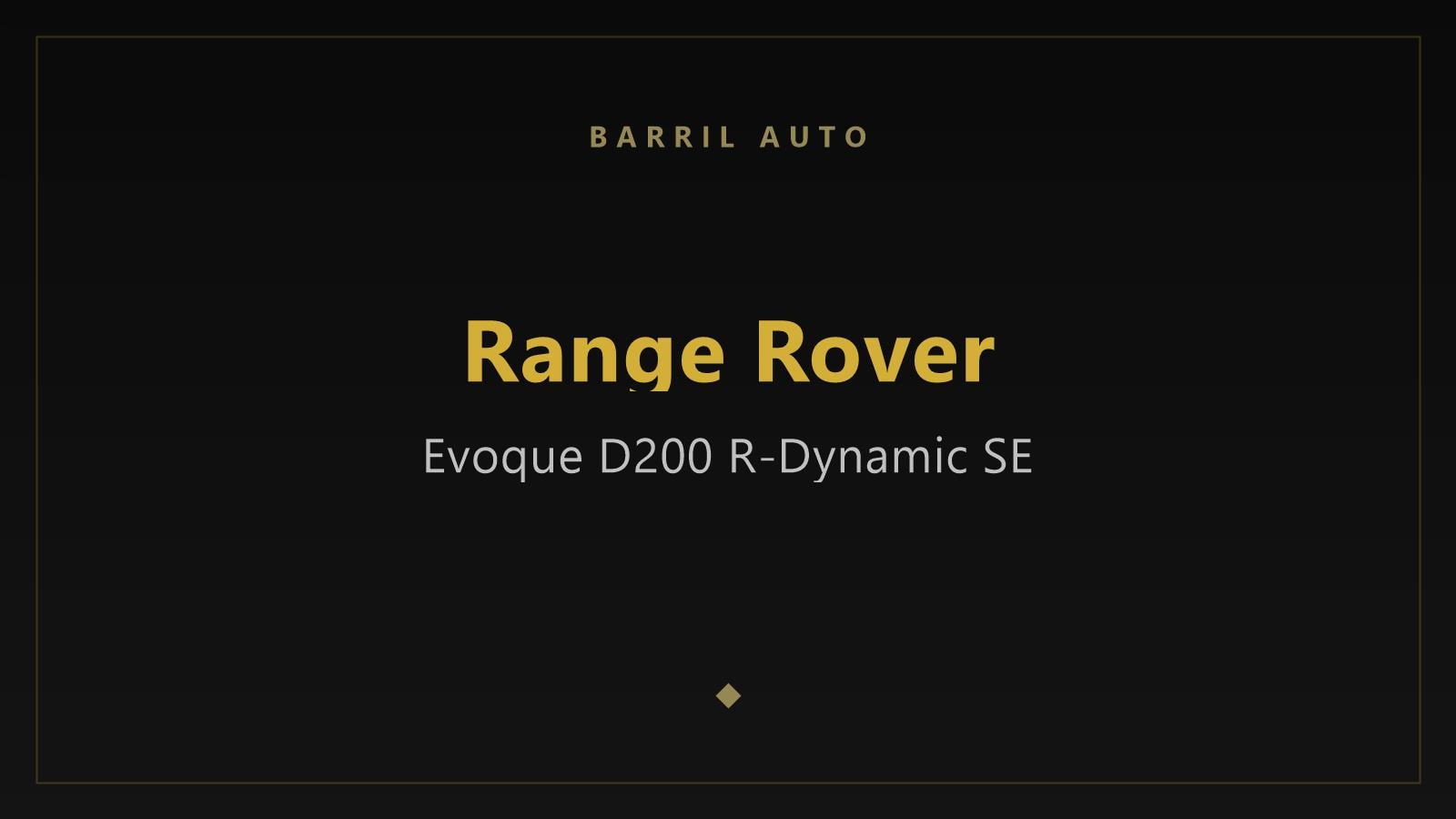 Range Rover Evoque D200 R-Dynamic SE